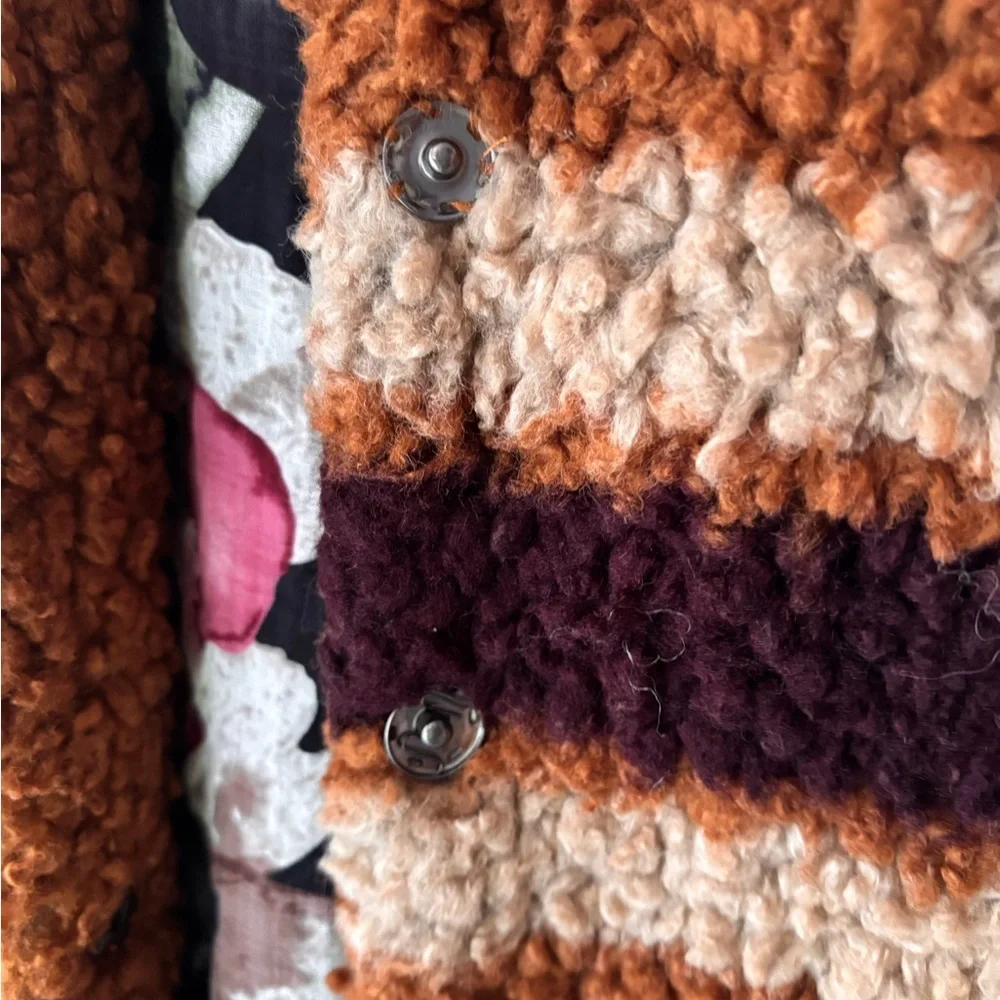 Women's Brown Sherpa Coat BNCI small - Picture 7 of 8